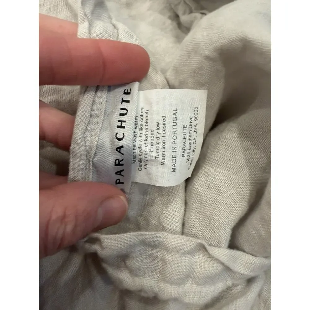 Parachute Grey 100% Linen Pillow Cases (2) King Size NEW
